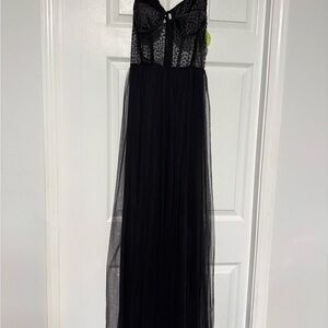 Source Unknown Black Strapless Gown